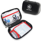 315 Piece Emergency Kit – Waterproof Hard Shell EVA First Aid Kit for Home, Car, Camping, Hiking, Travel, Office & Outdoor Emergencies(Black/White)