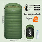 XL Sleeping Bag-600 Fill Power Down Sleeping Bag for Adults, Ultralight Ideal for Backpacking, Camping, Hiking