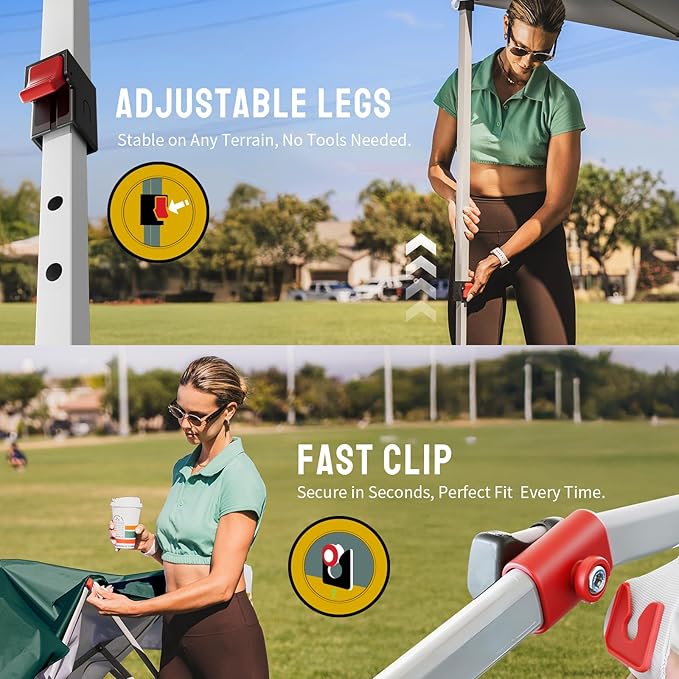 CROWN SHADES 12x12 Pop Up Canopy Outside Canopy, Patented One Push Tent with Wheeled Carry Bag, Bonus 8 Stakes and 4 Ropes, Forest Green