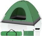 Outvita Camping Dome Tent, 1-4 Person Waterproof Windproof Easy Setup Spacious Family Tents with Carry Bag & Rain Fly for Hiking Backpacking Traveling Glamping Beach