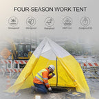 Instant Pop-Up Emergency Shelter, 30-Second Setup All-Weather Work Tent for Disaster Relief, First Aid, Outdoor Survival & Worksites, Waterproof & Windproof 6.6ft x 6ft x 6.2ft