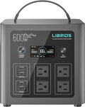Portable Power Station, 8 Ports (4 AC Outlets) 600W Solar Generator with LiFePO4 Battery Pack for Camping