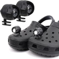 Headlights for Shoe 2pcs, butterfly charm Accessories for Kids, Headlights Lights with 3 Light Modes for Dog Walking, Camping, Running, Suitable for Adults Kids (Black)