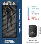 ShinHye 0 Degree Sleeping Bag for Adults - Cotton Flannel 4 Season Cold Weather Winter, XXL Big and Tall Camping Sleeping Bag with Compression Sack