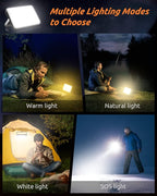Eventek LED Camping Lantern Rechargeable, 20000mAh Portable Camping Lights up to 144 Hours & 4 Light Modes, IPX5 Waterproof Camping Essentials for Power Outages, Emergency, Tent, Valentine's Gift