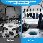 14PCS Ice Fishing Shelter Tent Hooks with Storage Box,Heavy Duty Ice Fishing Accessories and Equipment Gifts Must Haves for House Outdoor Camping Hunting