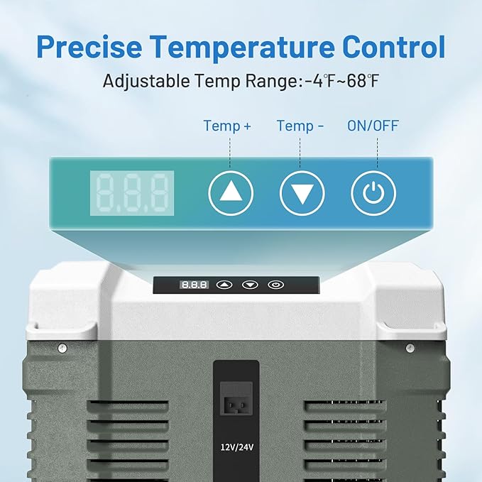Alpicool 12 Volt Refrigerator 12V Car Fridge 10 Quart Small Car Refrigerator Portable Fridge 12/24V DC 110~240 Volt AC for Truck RV Camper SUV Portable Freezer Electric Cooler for Camping (-4℉-68℉)