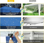 COBIZI 10x30 Pop Up Canopy Tent with 5 Sidewalls Party Tents for Parties Wedding Backyard Waterproof Outdoor Commercial Canopy Event with Sandbags, Blue