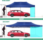 COBIZI 13x26 Pop Up Canopy with 6 Removable Sidewalls Heavy Duty Canopy Party Tents for Parties, Outdoor Wedding Large Event Tent Wind Waterproof UPF 50+ Easy Up with Roller Bag, Dark Blue