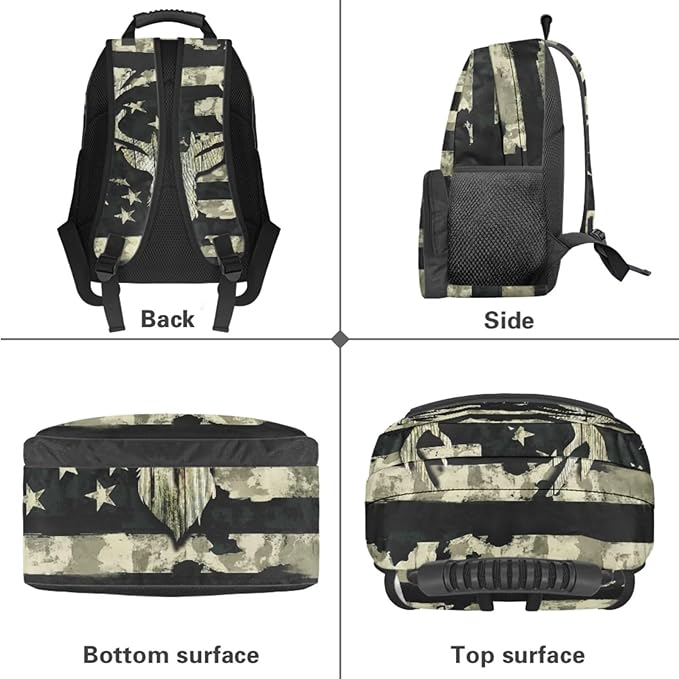 Camo Deer Backpack and Lunch Green Bookbag Lightweight Portable Kids Bookbag with Lunch Box Boys 4 Pcs School Bag for Boys 10-12 Hiking Travel Daypack Outdoor Back to School Gifts