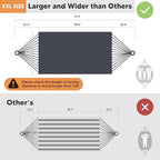 SUNCREAT Hammocks Outdoor Camping Double Hammock, Extra Large 2 Person Hammock for Camping, Dark Gray
