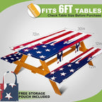 Picnic Table Cover with Bench Covers Table Cloth Tablecloth Summer Outdoor Rv Patio Tent Camping Glamping Campsite Camper Essentials Accessories Items Gear Gadgets Stuff Necessities Supplies Must Have