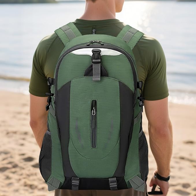 Mens Hiking Backpack,40L Hiking Pack Outdoor Backpack - Rucksack Waterproof Bag Storage Organizer for Cycling Camping Sports Fishing Climbing Travel Backpacking