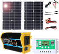 100W Monocrystalline Solar Panel Kit with Lightweight Inverter for RV, Camping, and Boat(Black,50W)