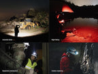 Fenix HL45R 1000 Lumen Zoomable Headlamp, USB-C Rechargeable, 3X AAA Dual Fuel, Gesture Sensing, Adjustable Focus with Floodlight,Spotlight, Red Light and Organizer