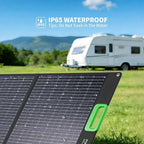 100W Portable Solar Panel for Power Station Generator, 20V Foldable Solar Cell Solar Charger with High-Efficiency Battery Charger for Outdoor Camping Van RV Trip