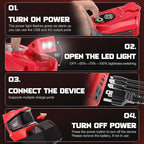 LIVOWALNY 200W Power Inverter Compatible with Milwaukee 18V Battery, DC 18V to AC 110-120V Power Station with 1 AC Outlet, 2 USB, 1 Type-C & LED Light, for Camping Power Outage (No Battery)