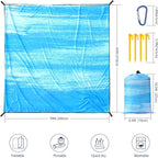 Beach Blanket Waterproof Sandproof Beach Mat 79" X 83"/10'x9'for 2-8 Adults Quick Drying Outdoor Picnic Mat Beach Accessories for Travel, Camping, Hiking