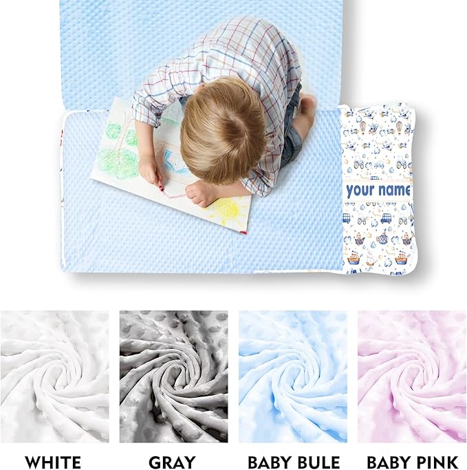 Personalized Toddler Nap Mat for Preschool, Custom Name Kids Sleeping Bag for Daycare, Kindergarten Roll Up Sleeping Mat with Removable Pillow and Soft Blanket, Fun Themes for Boys & Girls