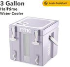 RTIC Halftime Water Cooler Portable Carrier Container, Drink Beverage Dispenser, Stackable with 2 Taps, Bottleless, BPA-Free, for Sports, Camping, BBQ, Parties, Picnic, & More, Dusty Lilac