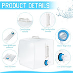 3 Pcs Collapsible Water Container with Spigot, Foldable Camping Water Container Portable Camping Storage Carrier Jug for Outdoors Hiking Emergency Kit Backpack (5.3 Gallon,Clear)