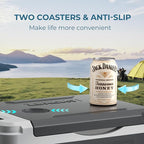 EUHOMY 12 Volt Refrigerator, 17 Quart (15L) Compressor Electric Cooler APP Control, Car Fridge 12/24V DC & 120-240V AC, Car Refrigerator -4℉~68℉, Portable Freezer for RV, Travel, Camping