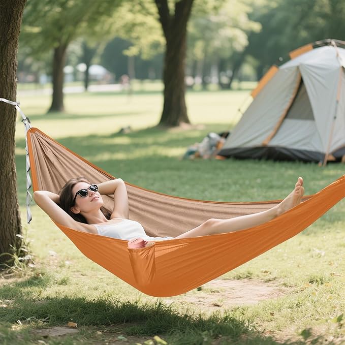 Chocolate Hammocks with Straps Camping Hammock for Hiking 114" x 54"