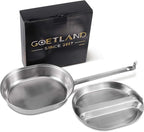 Goetland 304 Stainless Steel US Military Mess Kit Plate Set GI Type Outdoor Camping Hiking Picnic BBQ Beach