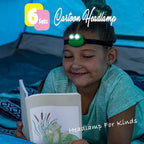 Headlamp for Kids, Battery Powered LED Headlamps, Owl Frog Giraff Dog Fox Raccoon Theme Gift for Children's Day, Birthday, Toddlers - 6 PCS