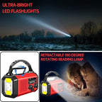 Emergency Radio Hand Crank Solar, AM/FM/NOAA Weather Radio Built-in 20000mah Battery Powered,Type-C Charger,Flashlight, Reading Light,SOS, Compact & Portable for Camping/Emergencies
