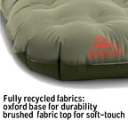 Kelty Kush Queen Air Bed W/Battery-Powered Pump, PVC-Free Queen Air Mattress, Comfy and Plush 6-inch Pad, Carry Bag Included - Indoor/Outdoor Camping Air Bed