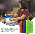 TrekProof Multicolor Lunch Bag Ice Packs, 6-Piece Set, Reusable and Eco-Friendly, Portable and Compact, Ideal for Travel, Camping, Picnics, and School