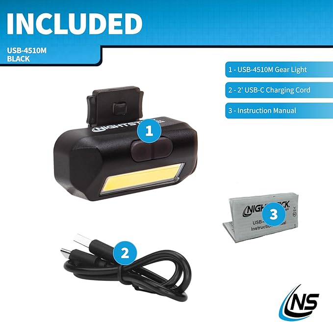 Nightstick USB-4510M Multi-Flood Gear Light w/MOLLE Clip - LiPo - Black
