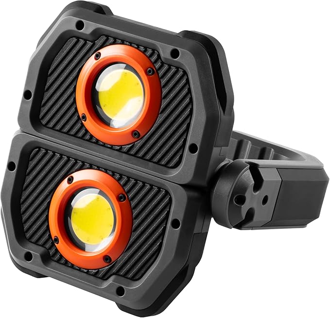NEBO OMNI 3K Rechargeable Work Light | 3000 Lumens COB, 6 Light Modes, Rotating Magnetic Handles, Built-In Power Bank, Water Resistant, Portable Camping Lantern, Includes USB-C Charging Cable