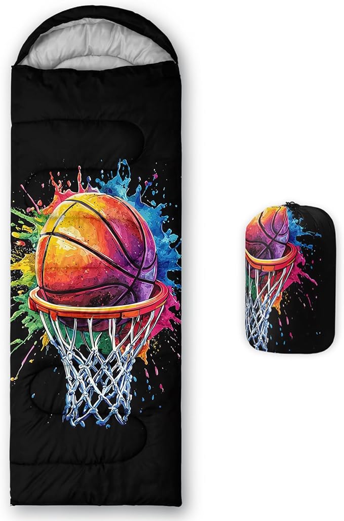 AILONEN Cartoon Car Sleeping Bags,Lightweight & Waterproof,3 Season Warm & Cool Weather,Cute Stars Printed Vehicles Transportation Sleeping Bags for Boys,Kids,Adults Travelling,Outdoors