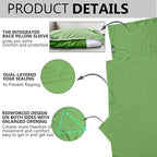 Frelaxy Ultralight Sleeping Bag Liner - Lighter & Compact, 3 Sizes Travel Sheets & Adult Sleep Sack, Comfy Breathable & Cooling & Silky Soft, Quick-Drying, for Backpacking, Hotel, Camping, Hostels