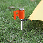 Tradesparker Tent Stakes 22-Pack 8Inch Heavy Duty Garden Stakes Canopy Anchors - Includes Ropes for Camping Tents, Pop Up Canopies and Outdoor Events, Orange