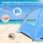 NXONE Beach Tent Sun Shelter with UPF 50+ UV Protection, Lightweight Easy Setup Portable Beach Canopy for Family, Large Space for Beach, Camping & Outdoor, 3/4/6 Person