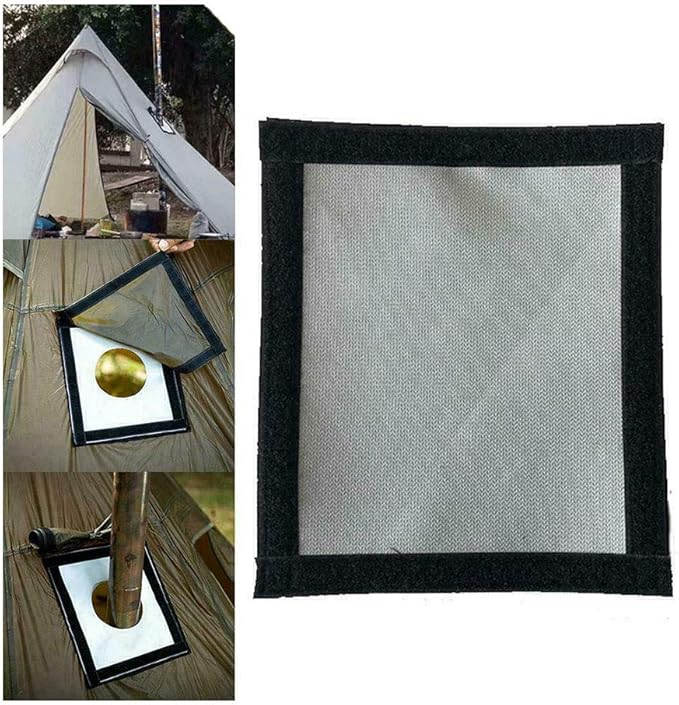 Acxico 1 pcs Tent Stove Jack Fire Resistant Pipe Vent Accessory Your Flue Hot Keep Use
