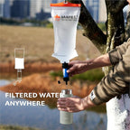 2L Water Bag Compatible with Sawyer Squeeze, Durable TPU Material, BPA & PVC Free, Collapsible Water Container for Camping, Hiking, Fishing or Traveling (1 Pc)