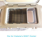 Cooler Basket for YETI Tundra 50 or 65,Inside Dry-Goods Basket Compatible with Cabela's 60QT, Igloo BMX 52QT, Ozark Trail 52QT,Pelican Elite (45 & 70) etc,Stainless Steel Wire Cooler Rack