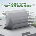 Umbrauto Class C RV Cover Upgraded 7 Layers Anti-UV Top Panel Motorhome Cover Windproof Camper Cover Fits 20' to 23' Motorhome with 2Pcs Extra Straps, Adhesive Repair Patches, 6 Gutter Covers