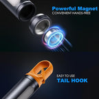 Magnetic Flashlight Rechargeable,2000LM 5000mAh Flashlights High Lumens with 9 Modes,Waterproof, Adjustable,Powerful Flash Light,Multi-Flashlights for Home,Car,Hiking,Camping (2, Black)