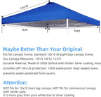 10×10FT Canopy Tent Replacement Top, Instant Pop Up Canopy Straight Leg Replacement Cover for Outdoor Garden Picnic, Camping(Blue, 10x10FT)
