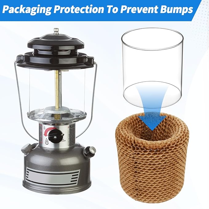 10 Pcs Propane Lantern Mantles with Glass Globe Replacement – Compatible with Coleman Fueled Lanterns – Fits Models 290, 220, 228, 235, 252, 206, 290A, 295, 2600-A50, 2600-A50C, 2600-A57, 3000000946