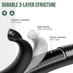 8FT Propane Hose Adapter 1lb to 20lb with Gauge, Propane Tank Adapter Hose 20 lb to 1 lb, Propane Tank Hose, Propane Grill Hose Fit for Mr Buddy Heater, Weber Q Grill, Coleman Camping Stove