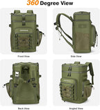 Insulated Cooler Backpack, 40L Leakproof Backpack with Double Compartments for Men & Women, Large Lunch Cooler for Camping, Beach, Travel, Picnic, Up to 48 Cans