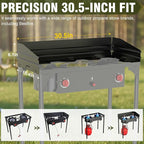 Bestfire Universal 54.3in Windscreen for 2 Burner Camping Stoves Compatible With ROVSUN/Gas One/ADREAK/SKOK and Most Outdoor Propane Stove Models, Easy to Install