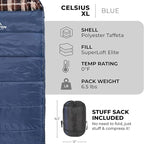 Teton Celsius XL, 25F, 20F, 0F Degree Sleeping Bags, All Weather Warm Sleeping Bag for Adults and Kids, Camping Season, Compression Sack Included