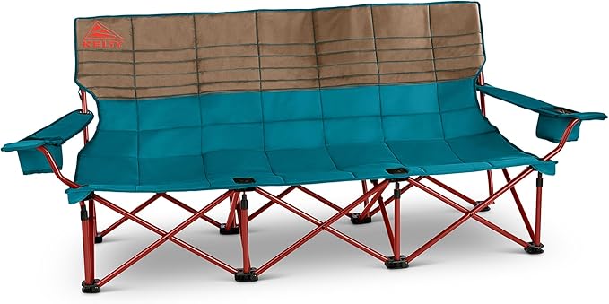 Kelty Lowdown Couch - 3 Person Capacity Camping Chair, Extra Large and Sturdy Bench for Campsites, Soccer Games, and Backyard Parties